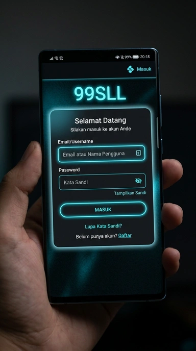 Tampilan halaman login 99sll