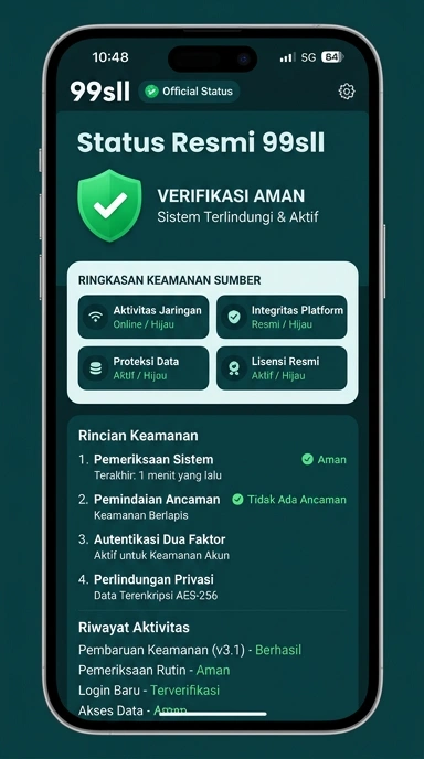 Tampilan kanal resmi 99sll