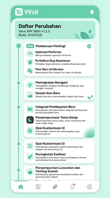Tampilan riwayat versi 99sll