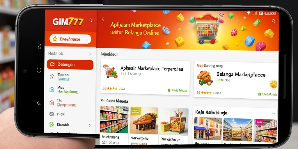 Antarmuka GIM777 yang menarik dan mudah digunakan untuk berbelanja.