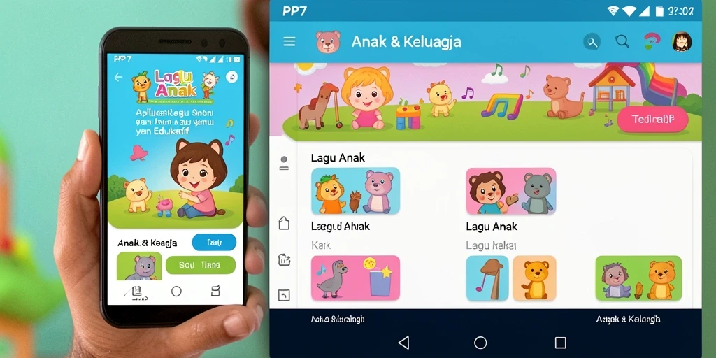 Tampilan antarmuka aplikasinya yang ceria dan interaktif.